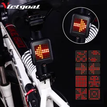 Для велосипеда victgoal светильник USB Перезаряжаемый Водонепроницаемый флэш-светильник Предупреждение ющий сигнал поворота велосипедный светодиодный Аксессуары для велосипеда