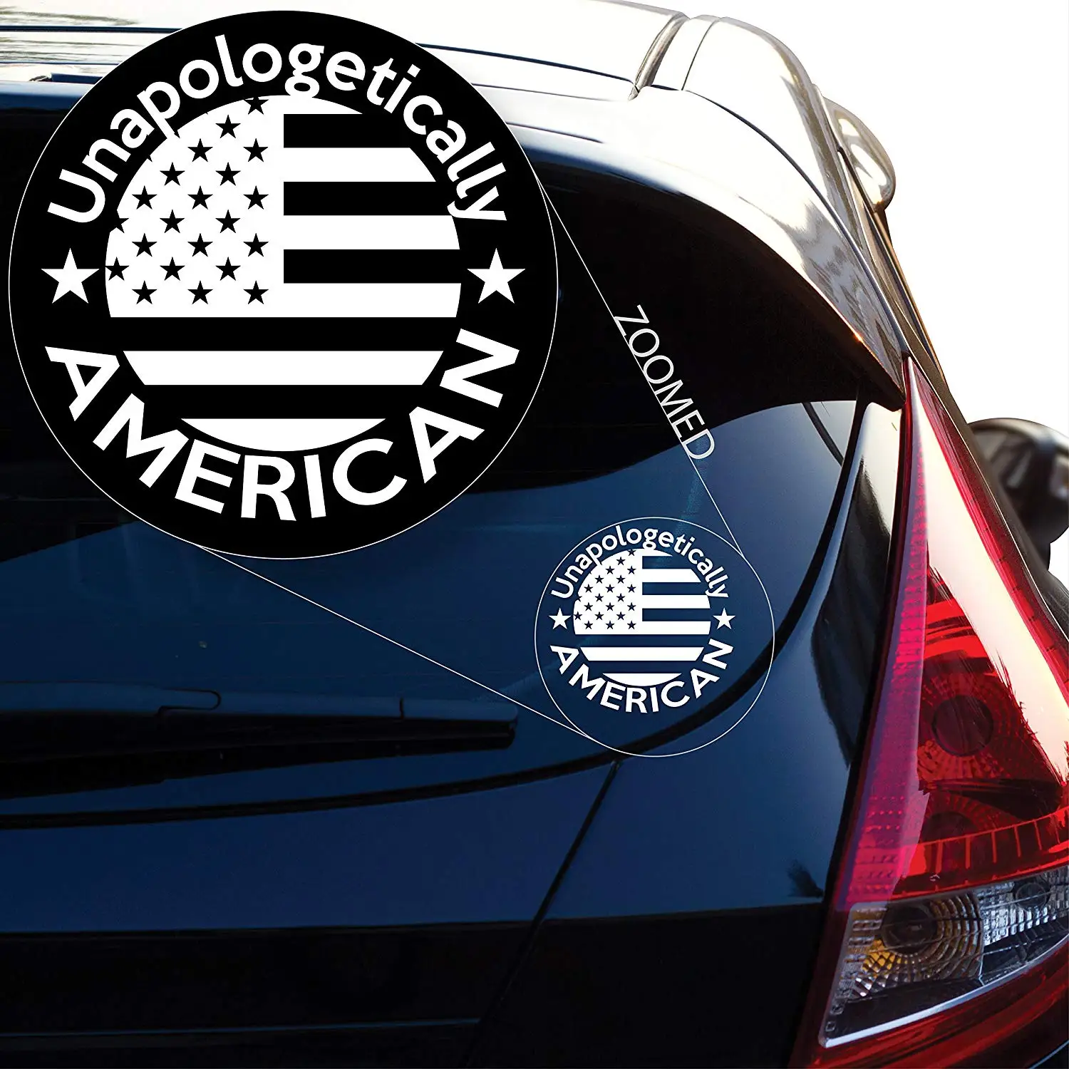 

Unapologetically American Decal Sticker for Car Window, Laptop and More