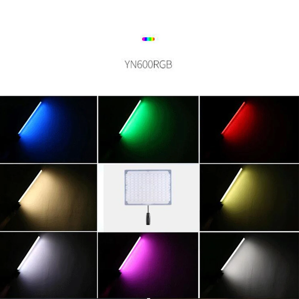 YONGNUO YN600 RGB светодиодный светильник для видео, регулируемый двухцветный 3200 K-5500 K с регулируемой яркостью, беспроводной Bluetooth пульт дистанционного управления для Canon Nikon