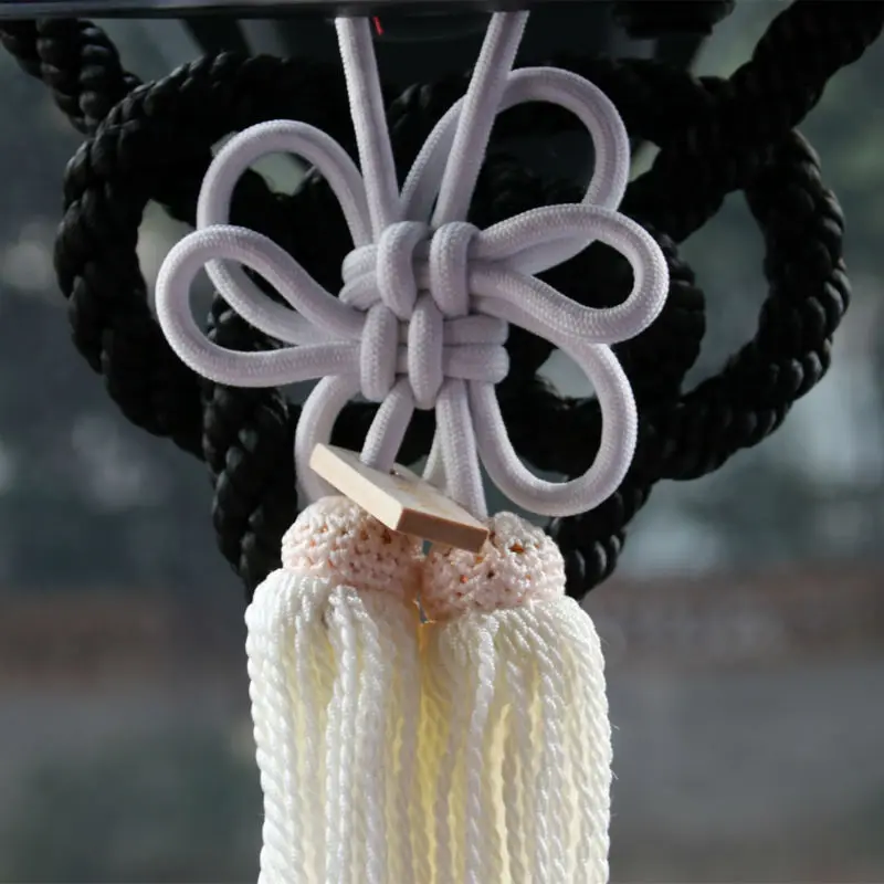 Комплект 2 в 1 соединительная планка производство KIN TSUNA ROPE белые узлы FUSA KIKU для
