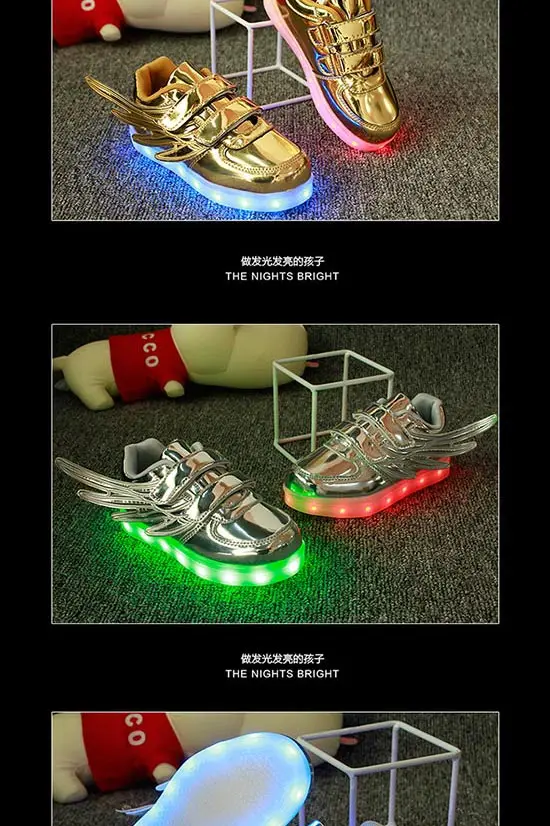 JawayKids/Новинка; Светящиеся кроссовки с зарядкой от usb; детская обувь для бега со светодиодными крыльями; светящаяся обувь для девочек и мальчиков; модная обувь