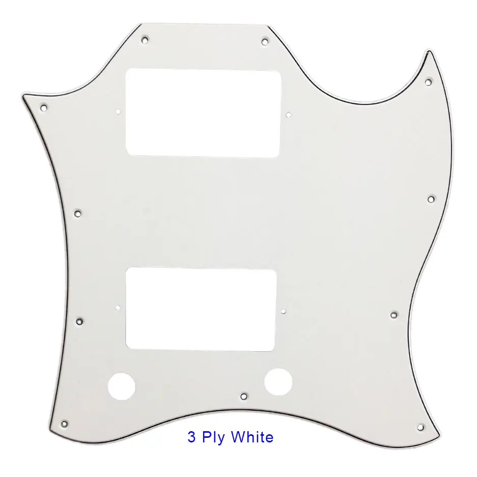 Pleroo гитарные Запчасти-для Gib standard SG Full Face Гитара Pickguard Route PAF Humbuckers Scratch Plate - Цвет: 3Ply White