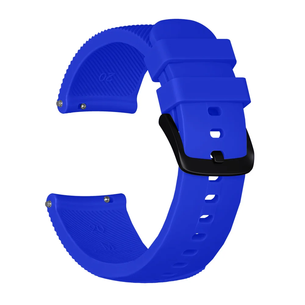Мягкий силиконовый ремешок для часов для Xiaomi Mijia, кварцевый ремешок для часов 20 мм, ремешок для часов, браслет для Xiaomi Mijia, кварцевые часы, аксессуары - Цвет: Синий