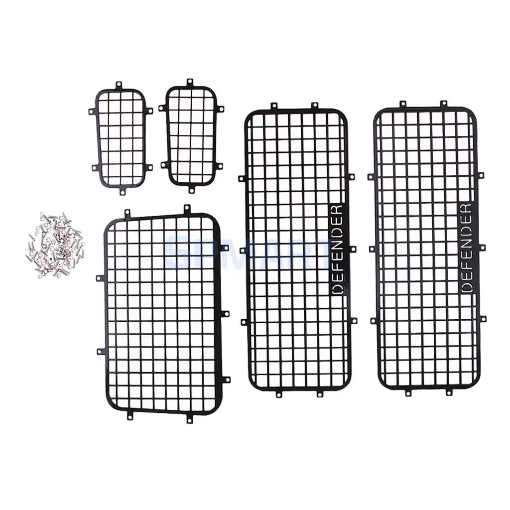 5pcs Metal Window Mesh Protective Net for Traxas  -4   4 1/10 RC Crawler