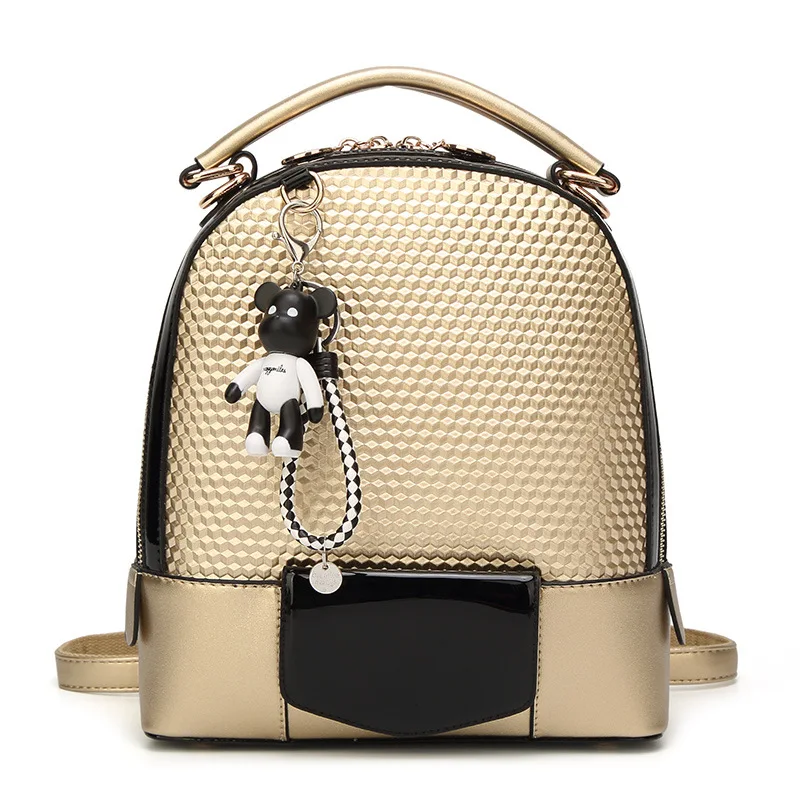 

2018 Female Korean Version New Backpack Small School Bags Travel Teenage Girl Backpacks Women Fashion Pu Shoulder Bags Black