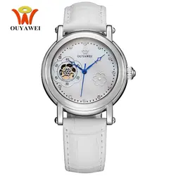 Лидер продаж OYW самовзводные Женские Механические часы Элитный бренд часы кожаный ремешок модные элегантные женские часы