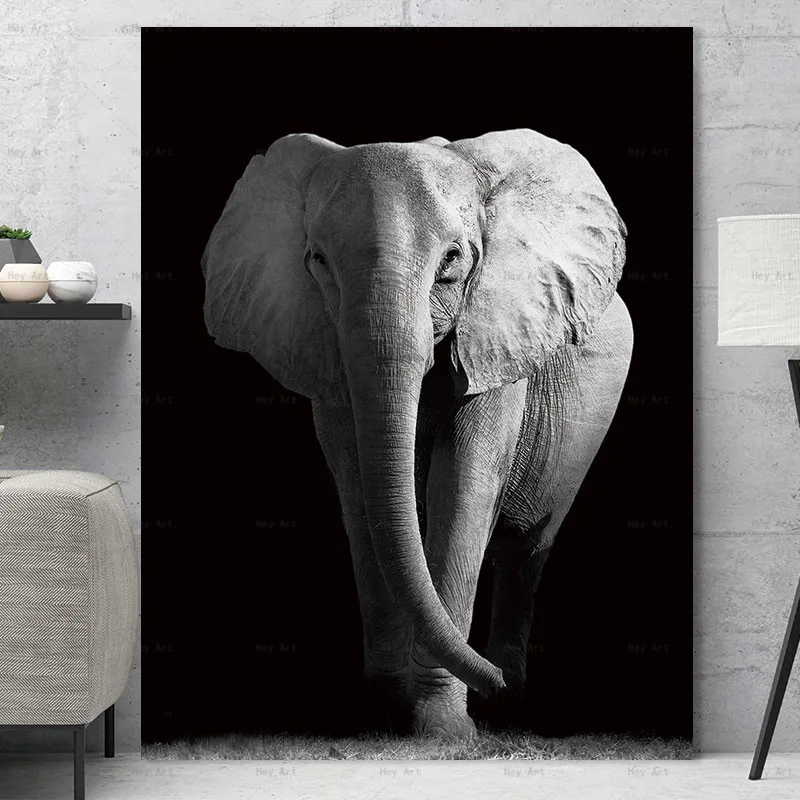 Canvas Paintings Black White Abstract Art Prints Animals Pictures Wall Poster Painting Home Decoration for Living Room