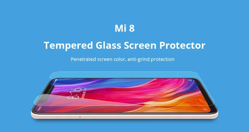 Оригинальная Xiaomi mi 8 PET пленка/закаленное стекло Защита экрана от отпечатков пальцев натуральная Xiaomi mi бренд mi 8 защитное стекло