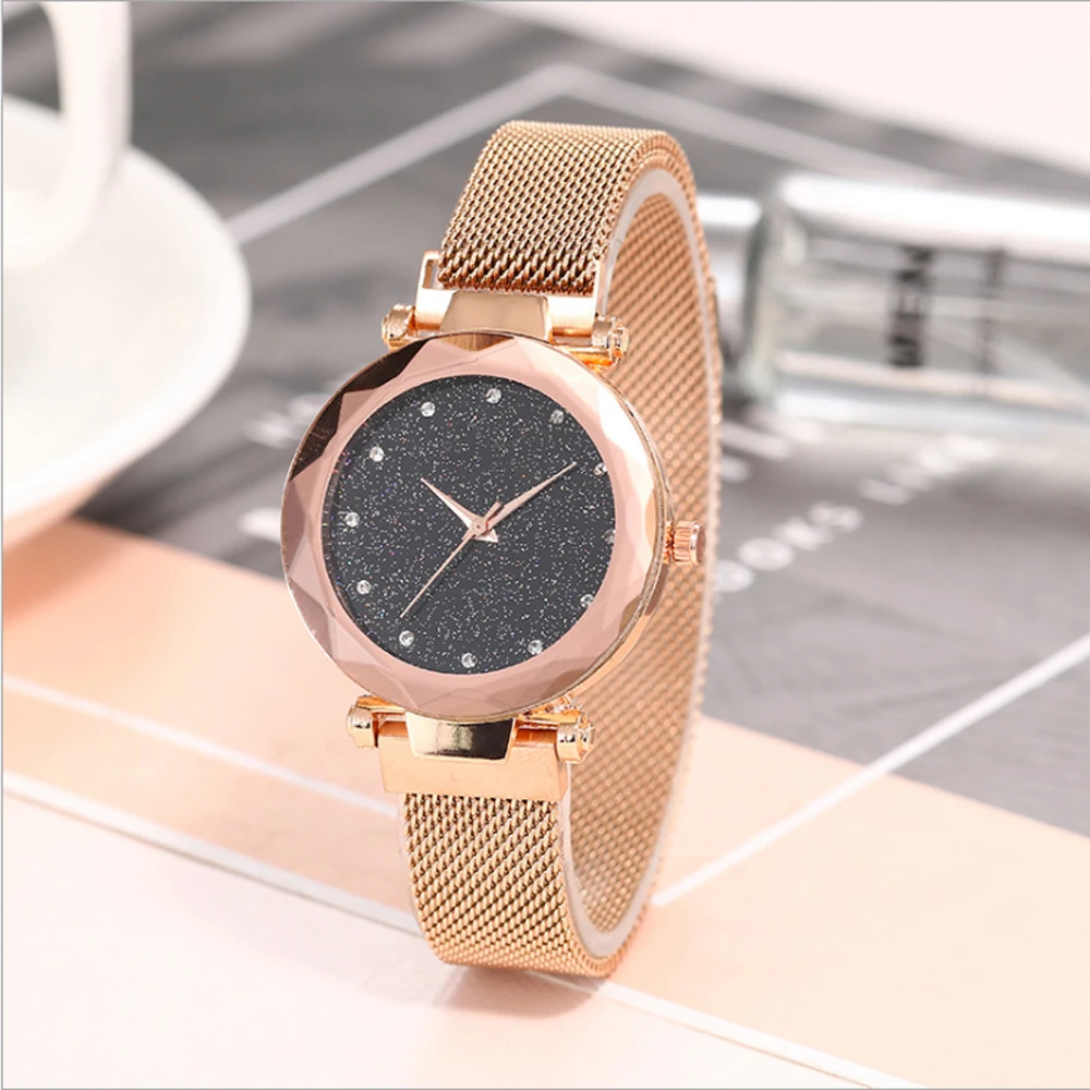 Роскошные часы Relogio Feminino магнитные женские модные наручные кварцевые