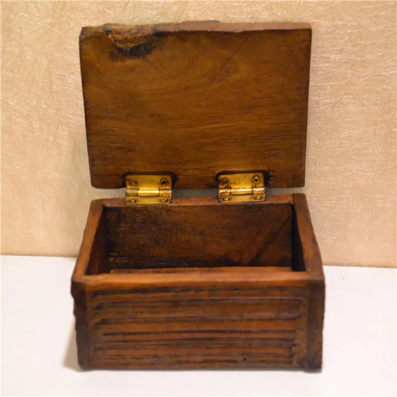 Handicraft Wood Carving Receiving Box Jewelry Box Desktop Arrangement Solid Wood Business Card Box Square Creative Individual Ha
