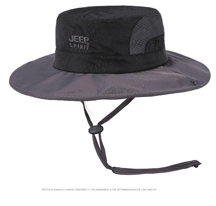 JEEP SPIRIT Bucket Hat Men Fishing Hat Caps Breathable Military Outdoor Men's Cap Fisherman Hat Gorras Casquette Dropshipping