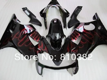 

Injection mold Fairing kit for CBR600 F4I 04 05 06 07 CBR600F4I 2004 2007 F4I CBR600 Red flames black ABS Fairings set HF67