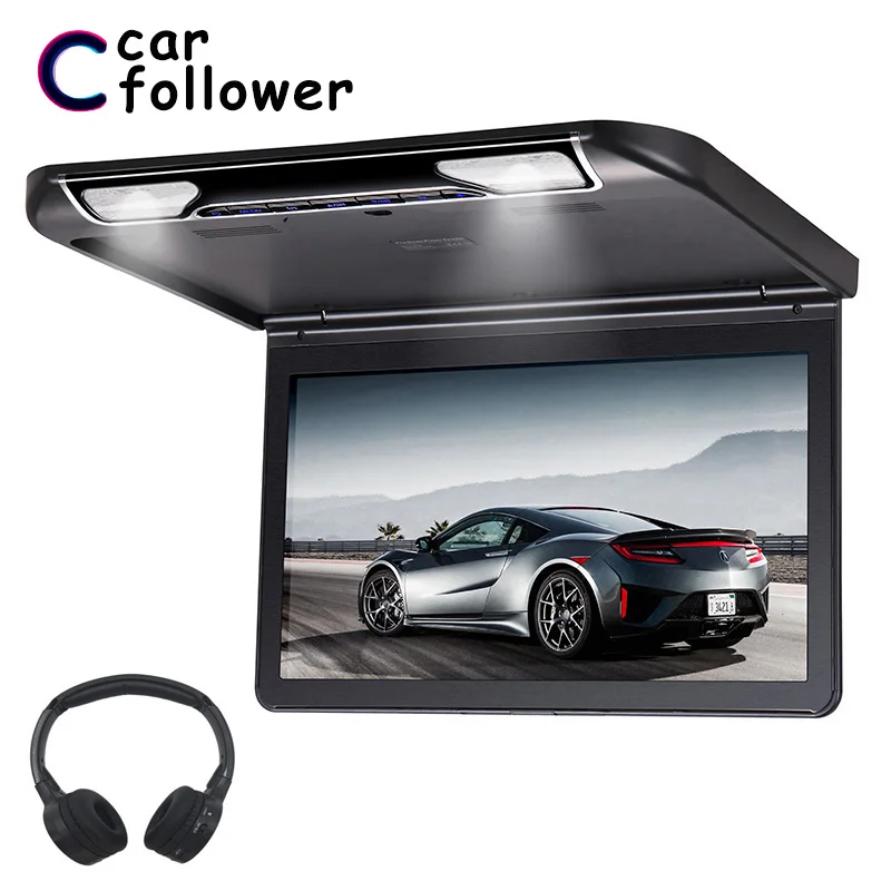 

13.3 Inch Ceiling TV For Car Full HD 1920*1080 Flip Down Mount Screen In Car MP5 Player Support HDMI/USB/SD/IR/FM Transmitter