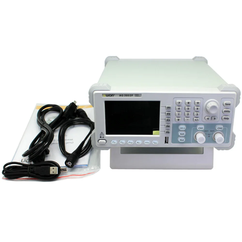 OWON AG2052F 50 МГц складской функциональный генератор 250 мкс/с 14 бит AM FM PM FSK PW|generator
