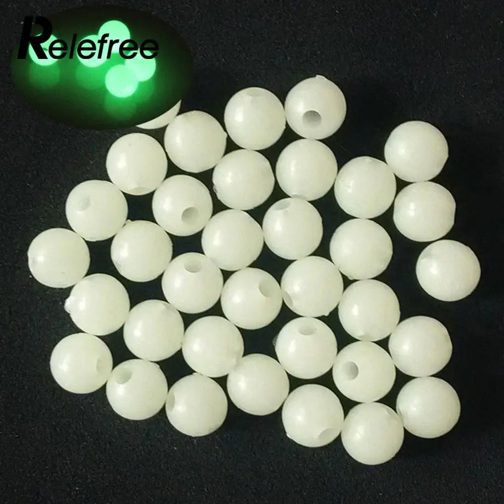 RiToEasysports 400pcs Luminous Fishing Beads Round Shaped Fishing Beads
