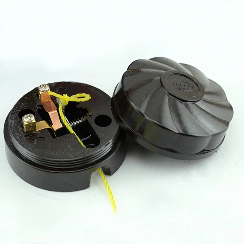 2pcs Retro Pull Line Hand Rope Switch Bedside Control Light Switch