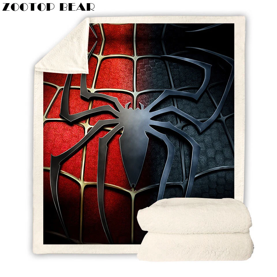 

Spider Man 3 Steam Blanket Plush 3D All Over Print Sherpa Fleece Microfiber Soft Throw Blanket Thin Quilt Boy Bedspread Blanket