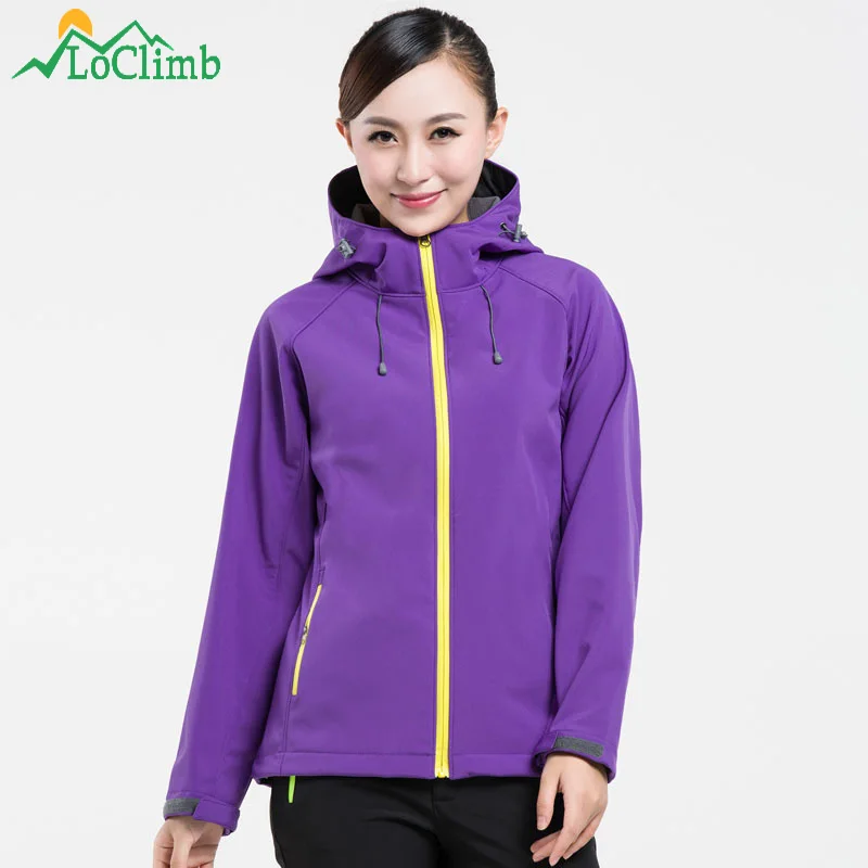 LoClimb Мужские Женские мягкие водонепроницаемые походные куртки для кемпинга