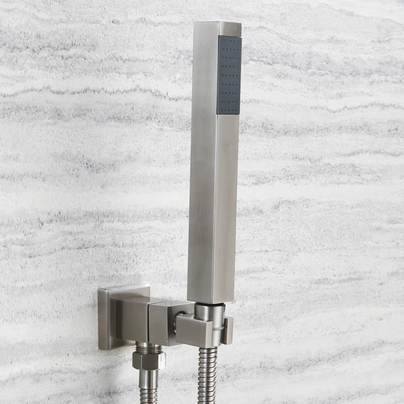 Stainless Steel Brushed Finished Hand Hold Shower Rainfall Handshower