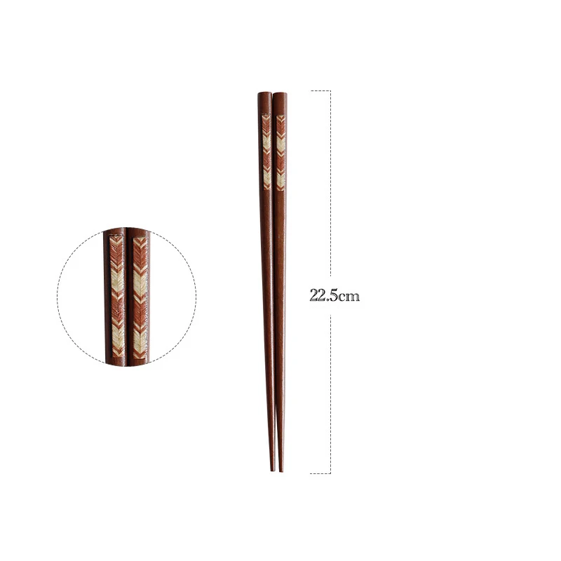 Японский стиль деревянные палочки для еды креативная живопись посуда суши натуральные палочки ручной работы для еды домашний Ресторан поставщик - Цвет: Type F