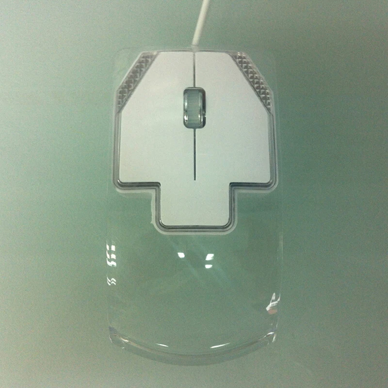 1 шт., прозрачная компьютерная беспроводная мышь 2,4G, 1200 dpi, оптический светодиодный синий светильник, прозрачная проводная USB мышь, Мыши для ПК, ноутбука, рабочего стола