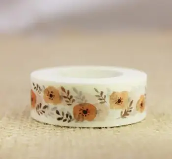 

2pcs/lot Lovely orange flowers Washi Tape DIY decoration Scrapbooking Sticker Label Masking Tape School Office Supply