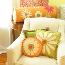 584 Милая ручная работа пэтчворк цветок 40D круглая подушка девочка подарок милая Подушка с наполнением диван детская комната дома Dec