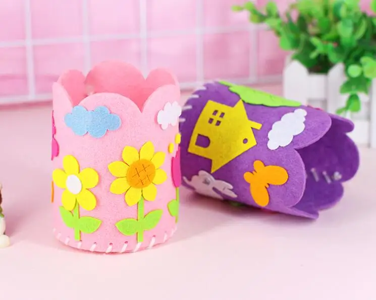 4 комплект Детские развивающие игрушки DIY ремесло набор таврам блок милый со
