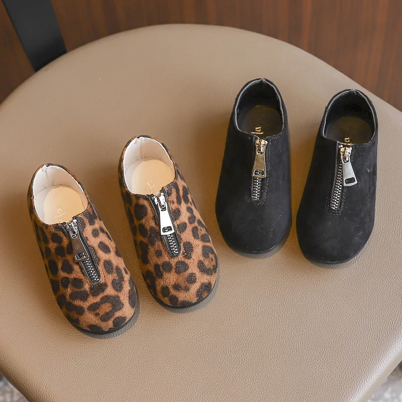 

2019 Spring Kids Casual Shoes Boys Girls Shoes Fashion Children Slip On Loafers Leopard Suede Comfortable Sports Running Shoes