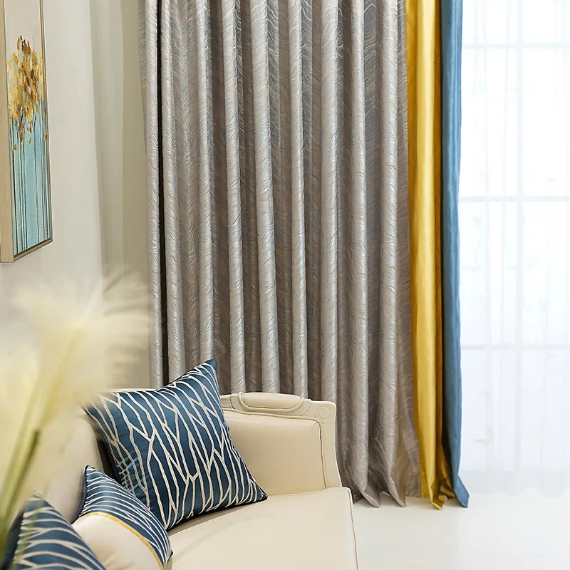Заказной заниженный роскошный занавес спальни занавески s гостиная Золотой синий Coast Cortinas Dormitorio оконные занавески на кольцах