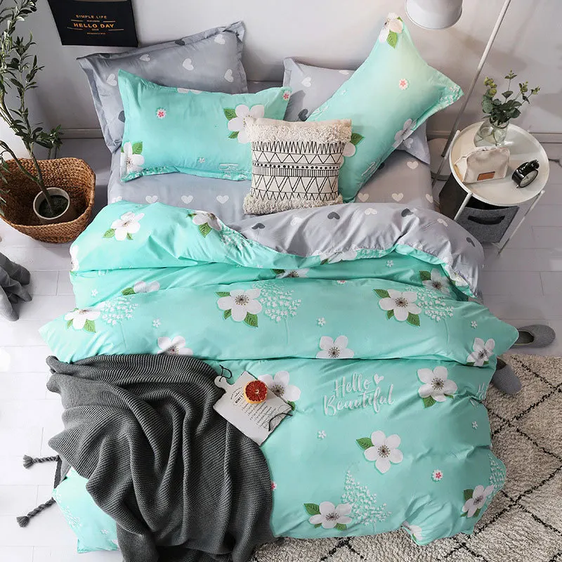 Arctic Night 4pcs Girl Boy Kid Bed Cover Set Duvet Cover Adult Child Bed Sheets And Pillowcases Comforter Bedding Set 2TJ-61018 - Цвет: 2TJ-61018-008