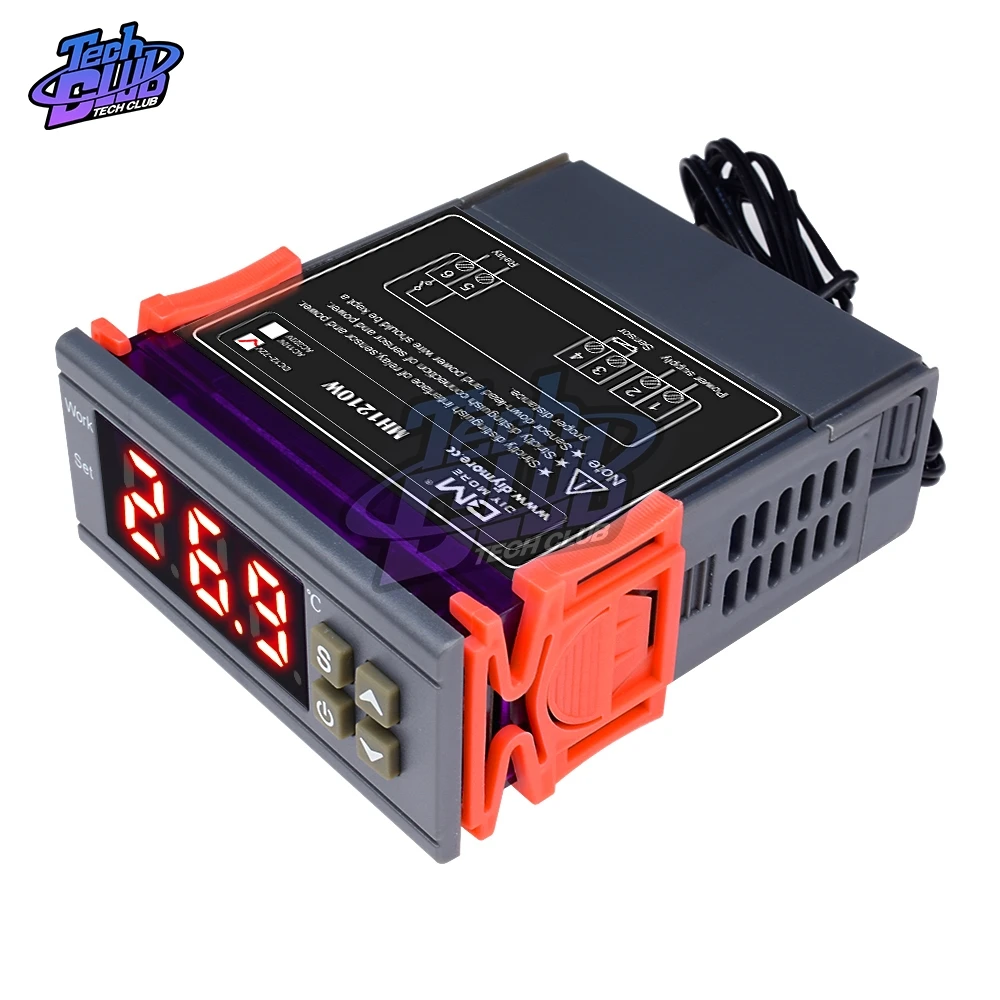 Digital Thermostat Thermometer AC 110-220V DC 9-72V MH1210W 10A Temperature Controller Temp Meter Thermoregulator Incubator