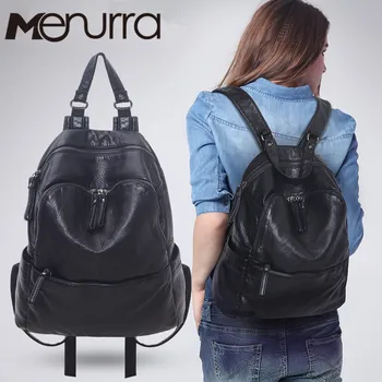

Fashion Women Waterproof PU Leather Rivet Backpack Women's Backpacks for Teenage Girls Ladies Bags with Zippers Black Bags