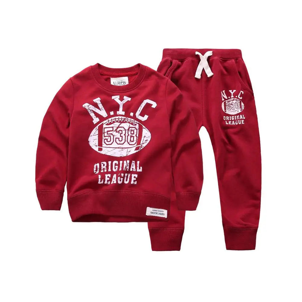 

2015 New Winter Autumn Children Hoodies Sweatshirt Set Boys Girl Coat Kids Long Sleeve Casual letter print Clothing Set 3 color