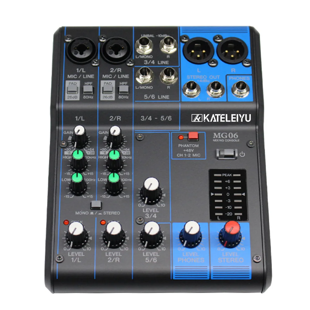 Audio mixing console MG06 analog mixer 6 road small stage professional audio console band commercial speech monitor the effect цена Audio mixing console MG06 analog mixer 6 road small stage professional audio console band commercial speech monitor the effect цены онлайн