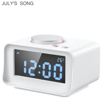 

LCD Alarm Clock FM Radio AUX Function Digital Clock Smart Snooze USB Table Thermometer Clock Connect to MP3 MP4 PDA EU/US Plug