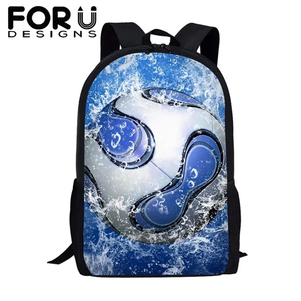 FORUDESIGNS/3 шт./компл. Повседневное школьные детские футбольные Футбол принт детский школьный рюкзак сумка-рюкзак для подростков мальчиков и девочек mochila - Цвет: HME703C