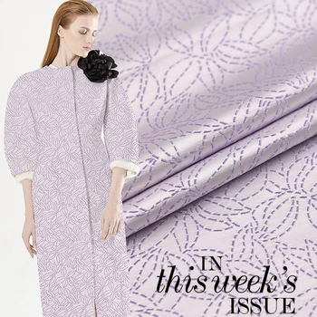 

Fashion jacquard brocade fabric crisp dress coat jacquard fabric French jacquard dress fabric wholesale jacquard cloth