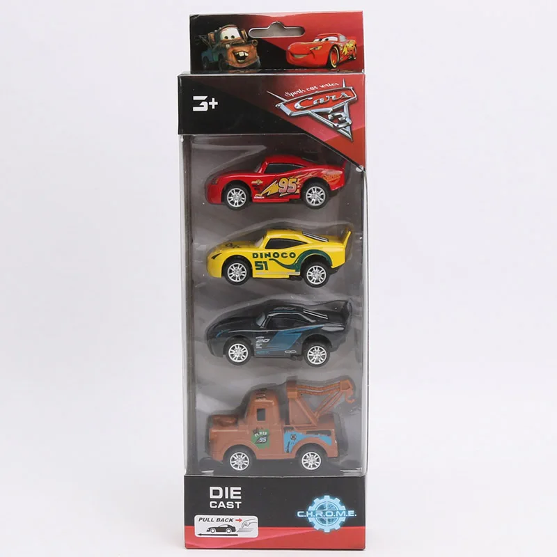 4 шт. 7 8 см Disney Pixar Cars 3 Super Power Diecast 1:55 коллекция Storm Jackson Lighting McQueen Smokey выдвижной