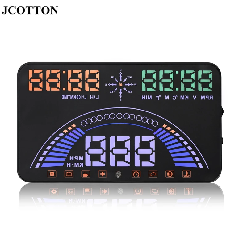 JCOTTON S7 Large Screen 5 8 HUD Head Up Display OBD font b GPS b font