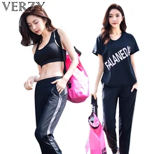 Набор для йоги Летний тренировочный костюм Для женщин спортивной сплошной черный с буквами 3 предмета Рубашка с короткими рукавами тренажерный зал на свежем воздухе костюм для фитнеса