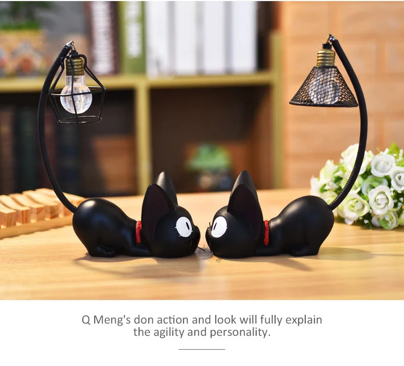 Magic Cat Night Light LED Night Lamp Creative Resin Cute Animal Room Corridor Bedroom Ornaments Home Decoration Gift