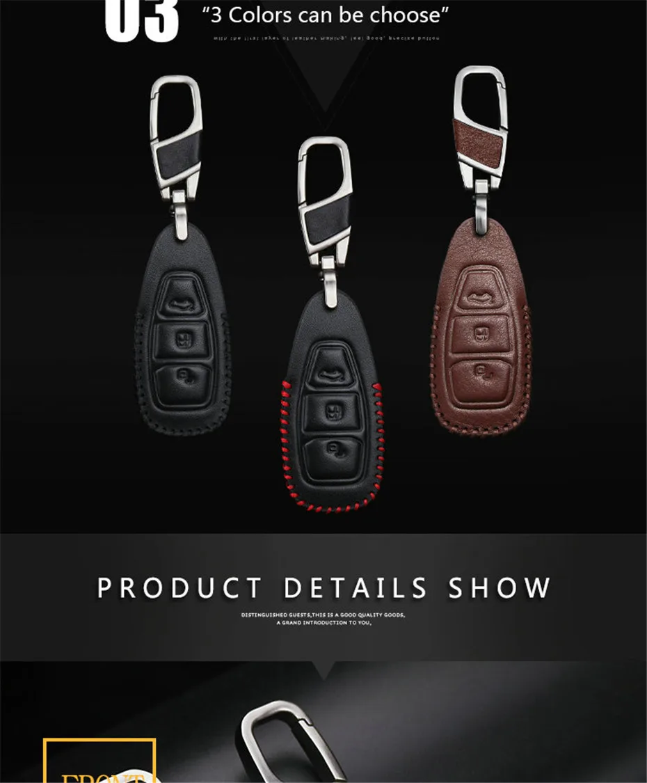 Car Key Case Cover For Ford 3 Button Key (4)