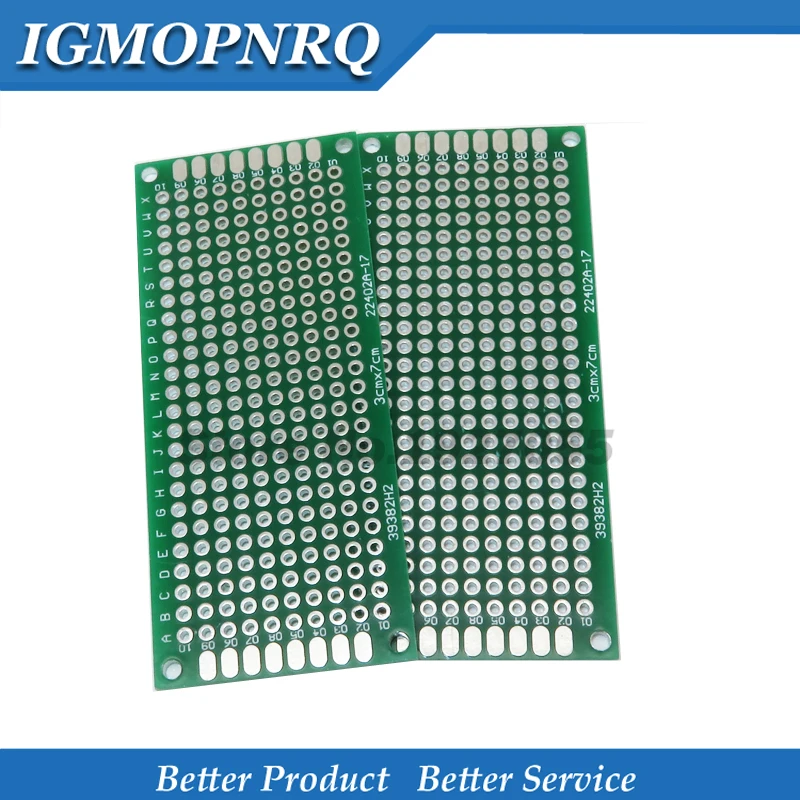 5 шт. 3x7 см 3*7 двухсторонний Прототип PCB diy универсальная печатная плата толщина 1 6