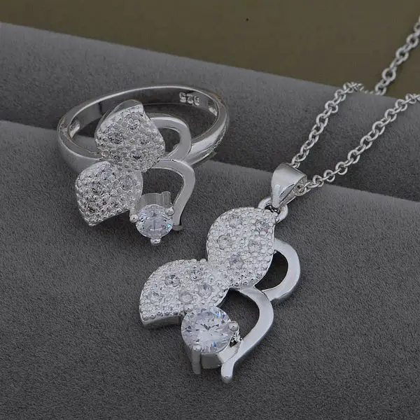 Wholesale High Quality 925 Silver Fashion Jewelry Necklace Ring Wt503