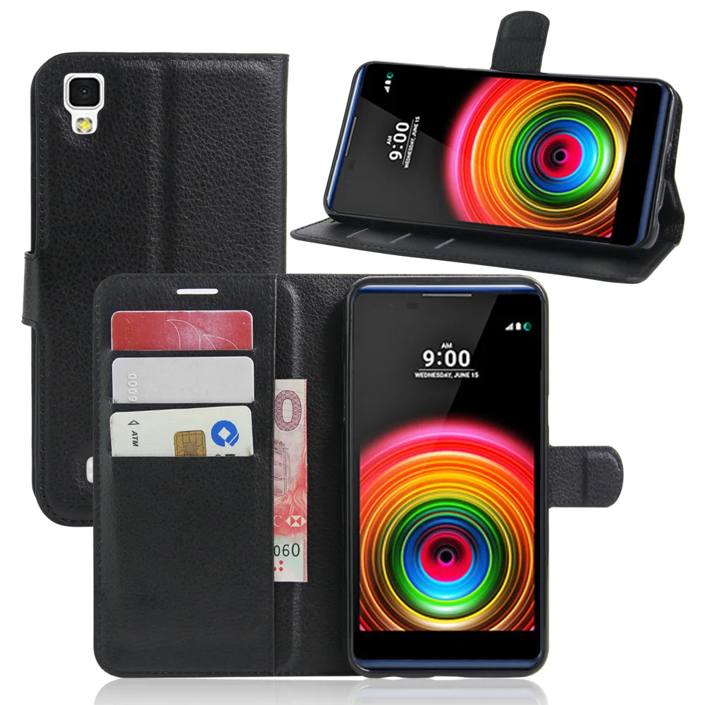  X Power K220DS Luxury Wallet PU Leather Cases For LG X power K220 K220DS LS755 Magnetic Filp Cover Fundas Holder Stand Phone Bag 