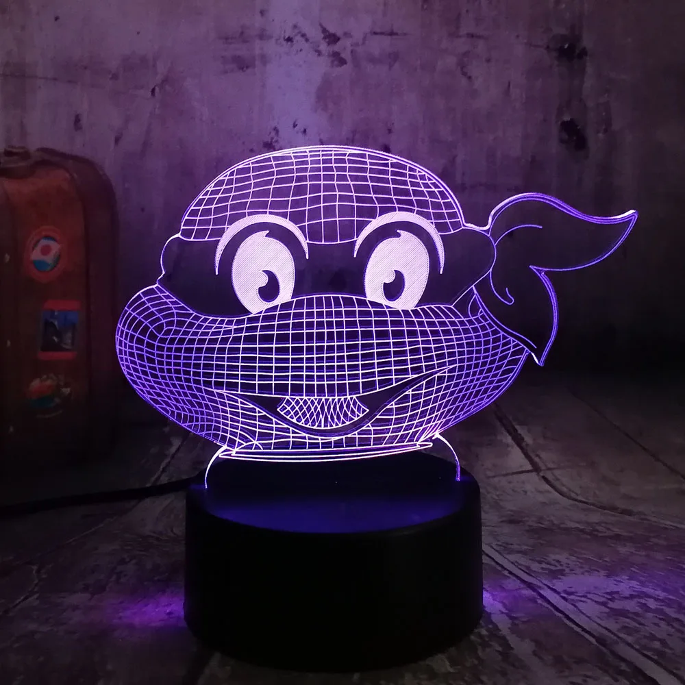 Figura Teenage Mutant Ninja Turtles ambiente moderno 3D Visual lámpara Noche de luz Led decoración de la boda dormitorio regalo Lamparas Figura Teenage Mutant Ninja Turtles ambiente moderno 3D Visual lámpara Noche de luz Led decoración de la boda dormitorio regalo Lamparas
