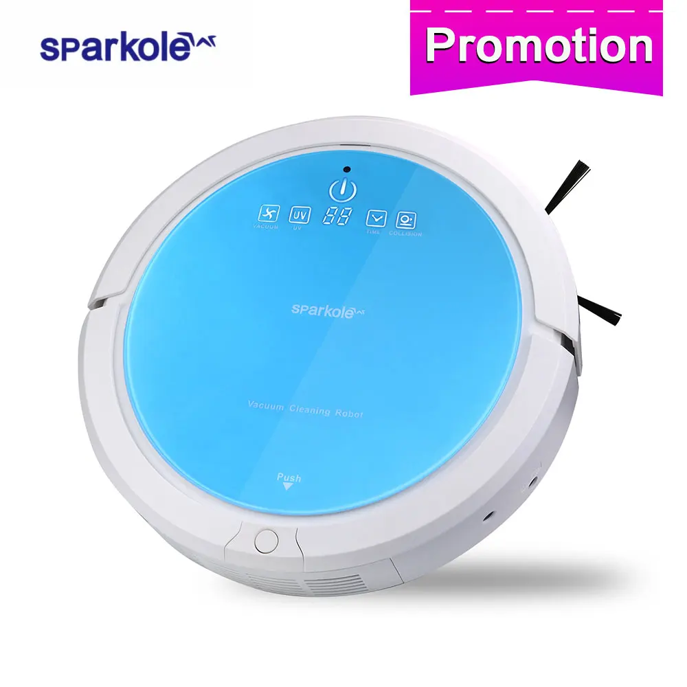 Sparkole Robotic Vacuum Cleaner Self-Charging and Side Brush with Remote Control and Advanced Edge-detection & HEPA filter