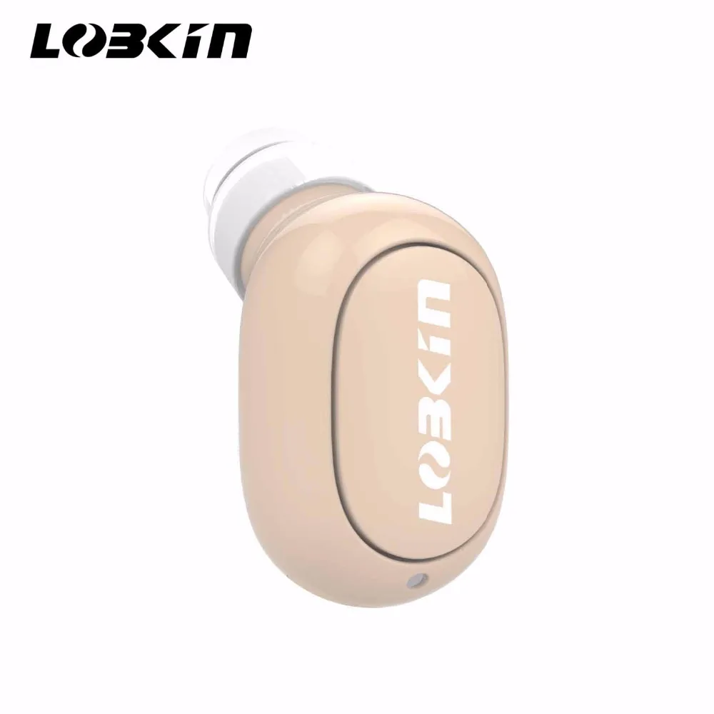 

LOBKIN Bluetooth Headset Wireless Mini Earbud Wireless Headphones with Mic For Smartphone -Beige