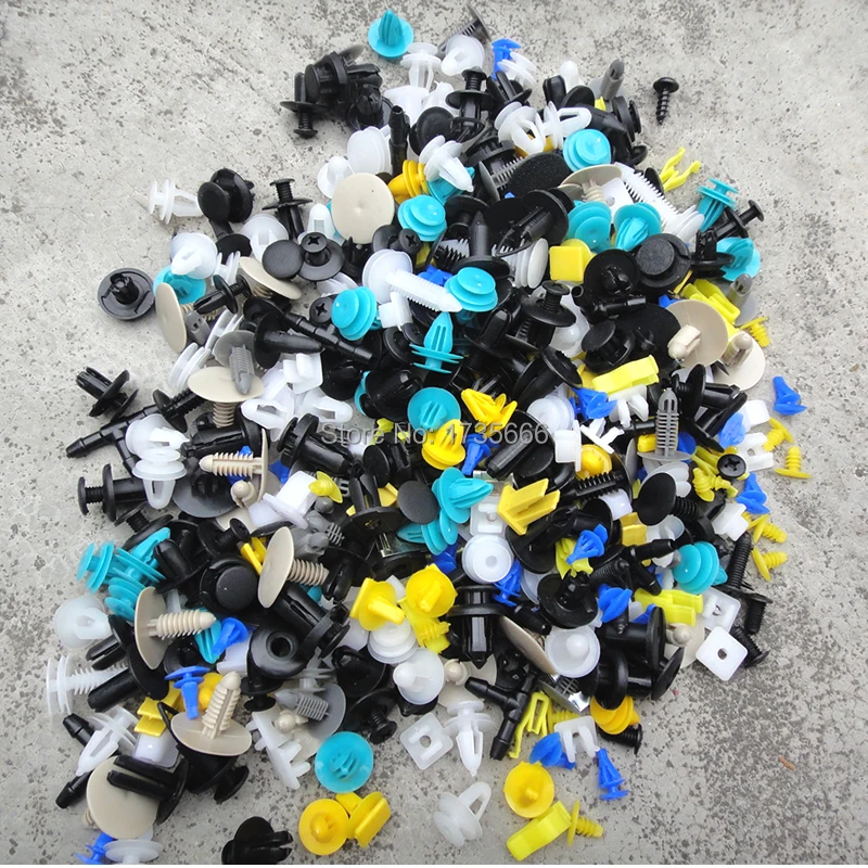 Comprar 500 unids universal Soportes retainer Rivet Clips mezclado parachoques Clips puerta panel Fender liner set para todo auto coche